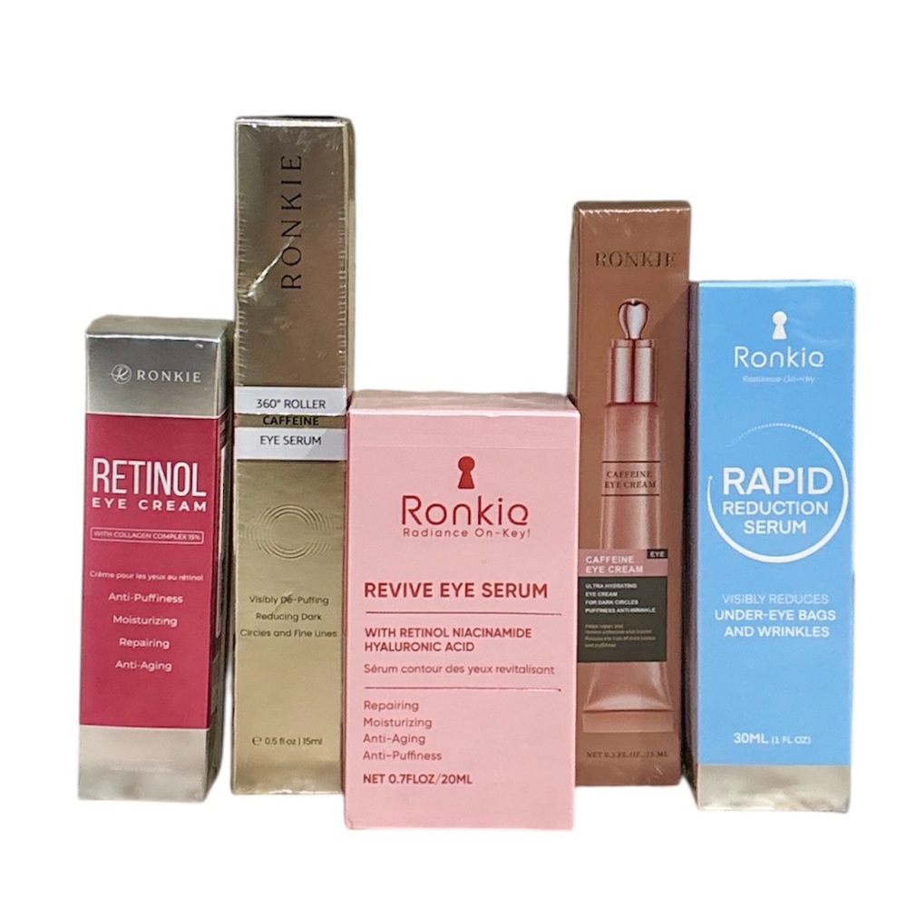 (5 Pack) Ronkie Eye Skincare Lot Bundle Cream Serum Caffeine Retinol Wrinkle NEW